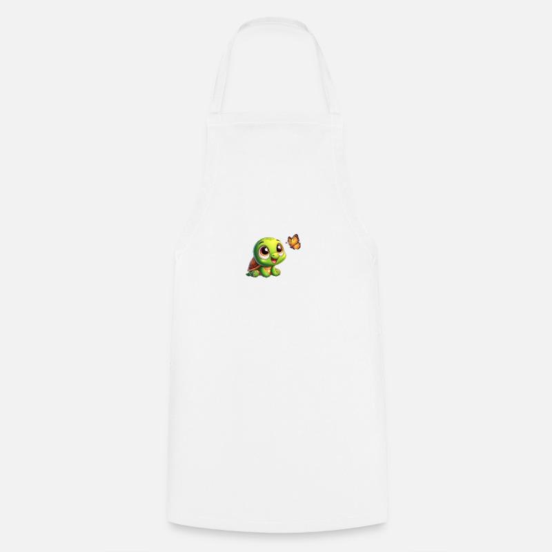 Cartoon Turtle 1 - Cooking Apron - white