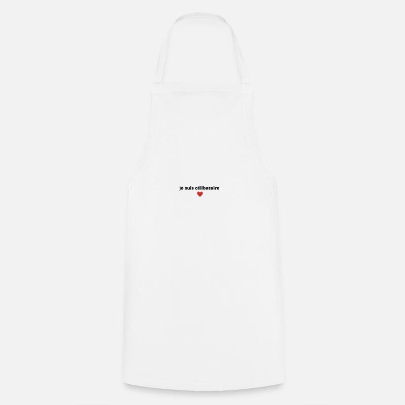 Je suis célibataire - Tablier de cuisine - blanc