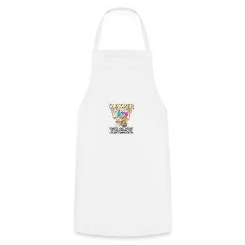 Modèle Vintage 1975 Bien Conservé Drôle Étiquette De Naissance - Tablier de cuisine - blanc - Devant - AI Model Male 185 dark (185cm)