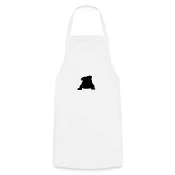 English bulldog - Cooking Apron - white - Front - AI Model Male 185 dark (185cm)