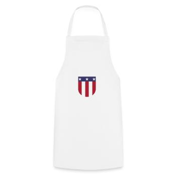 Armoiries des États-Unis - Tablier de cuisine - blanc - Devant - AI Model Male 185 dark (185cm)