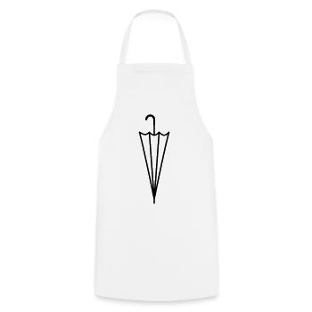 Umbrella Closed Rain Umbrella Silhouette - Cooking Apron - white - Front - AI Model Male 185 dark (185cm)