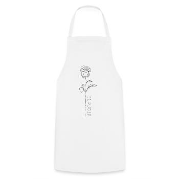 Stoff-Vibe-Logo - Kochschürze - Weiß - Vorne - AI Model Male 185 dark (185cm)