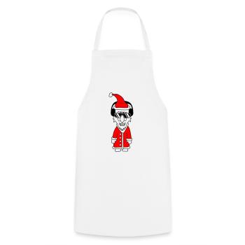 Fête Père Noël Cool Noël Hiver Musique - Tablier de cuisine - blanc - Devant - AI Model Male 185 dark (185cm)