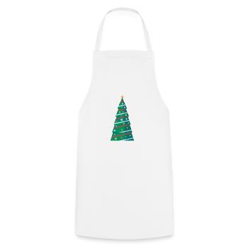 christmas tree christmas tree christmas tree - Cooking Apron - white - Front - AI Model Male 185 dark (185cm)