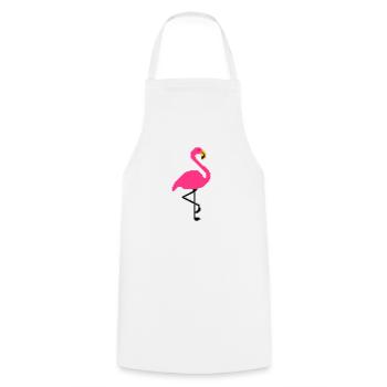 Flamingo PIxel Art - Cooking Apron - white - Front - AI Model Male 185 dark (185cm)