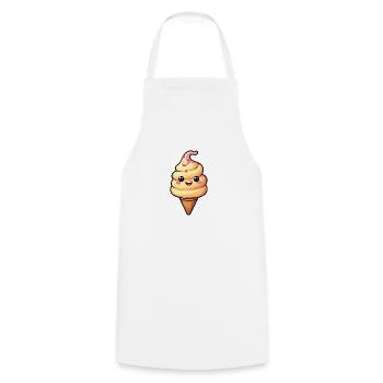 Smiling Ice Cream Creation - Cooking Apron - white - Front - AI Model Male 185 dark (185cm)