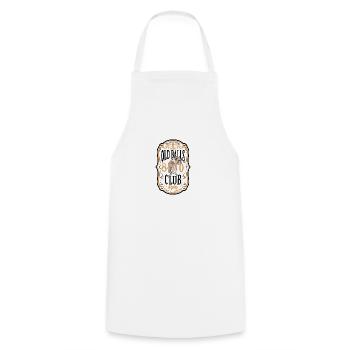 80 Years of The Old Balls Club 80th Birthday Member - Cooking Apron - white - Front - AI Model Male 185 dark (185cm)