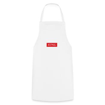 King gift idea - Cooking Apron - white - Front - AI Model Male 185 dark (185cm)
