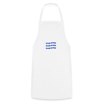 So far so good blue - Cooking Apron - white - Front - AI Model Male 185 dark (185cm)