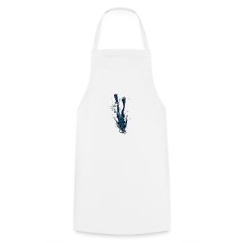 Cadeau de plongée sous-marine de plongée sous-marine - Tablier de cuisine - blanc - Devant - AI Model Male 185 dark (185cm)