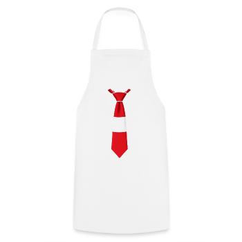 Latvia Tie – Flag Design - Cooking Apron - white - Front - AI Model Male 185 dark (185cm)