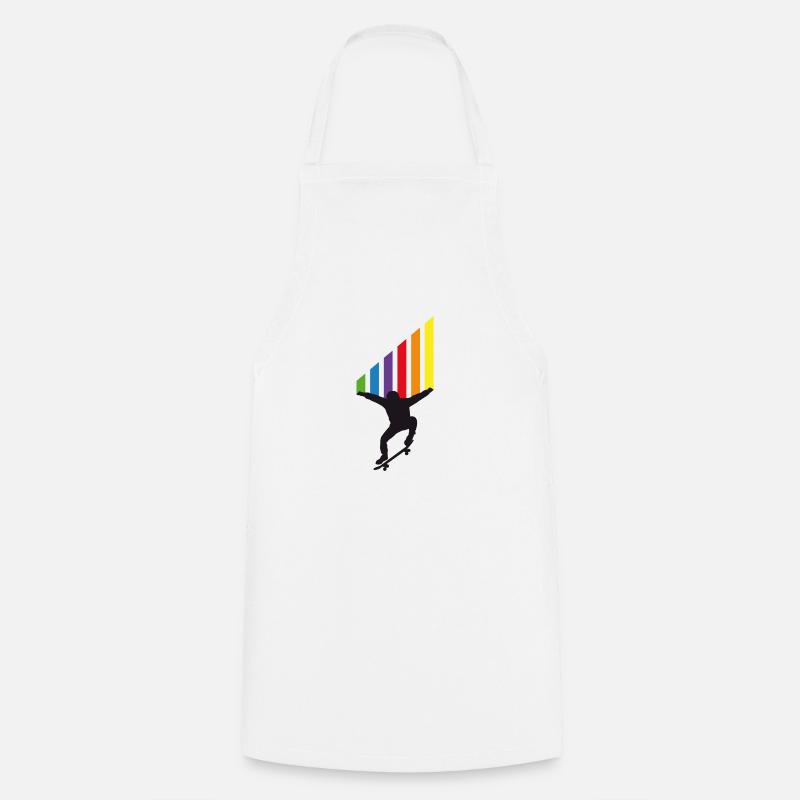 Skater stripes gift idea for teens - Cooking Apron - white