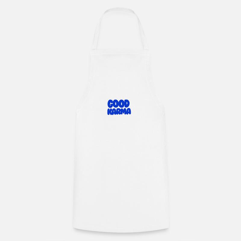Good Karma Blue - Cooking Apron - white