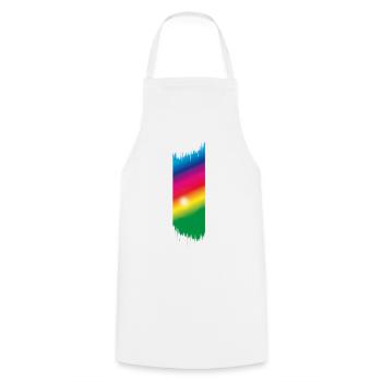 Color Spectrum - Rainbow - Cooking Apron - white - Front - AI Model Male 185 dark (185cm)