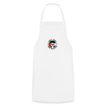 Palestiniens - Ensemble pour la Palestine 🇵🇸 - Tablier de cuisine - blanc - Devant - AI Model Male 185 dark (185cm)
