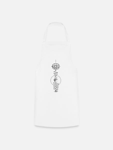 Heart Totem – Sign of Feeling Heart Symbol - Cooking Apron - white
