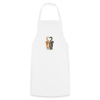 Cat_Lovers_ - Kochschürze - Weiß - Vorne - AI Model Male 185 dark (185cm)