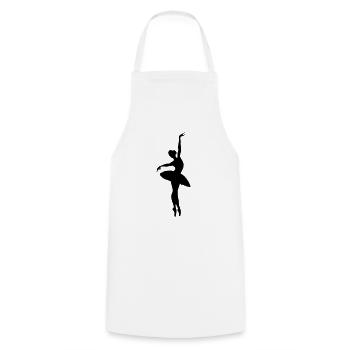 dancer silhouette - Cooking Apron - white - Front - AI Model Male 185 dark (185cm)