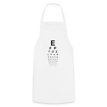 Lunettes de test oculaire Opticiens Lire les yeux Lettres ABC - Tablier de cuisine - blanc - Devant - AI Model Male 185 dark (185cm)