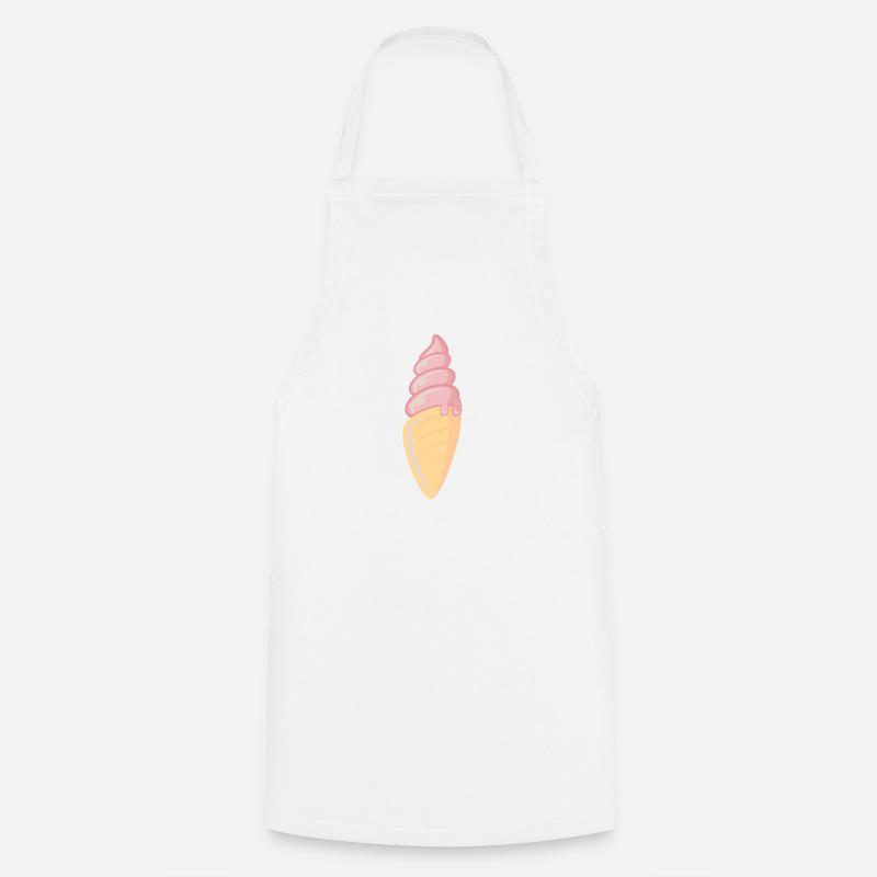 Ice Cream / Crème glacée / crème glacée molle - Tablier de cuisine - blanc