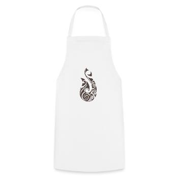 Maori Hei Matau Crochets de tatouage Idée cadeau - Tablier de cuisine - blanc - Devant - AI Model Male 185 dark (185cm)