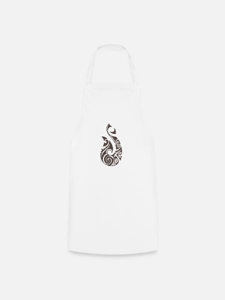 Maori Hei Matau Angelhaken Tattoo Geschenk Idee - Kochschürze - Weiß