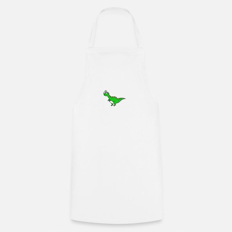Dino Green - Cooking Apron - white