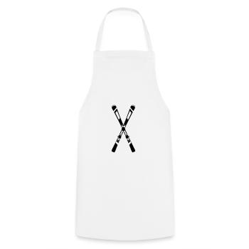 Ski cross, skiing - Cooking Apron - white - Front - AI Model Male 185 dark (185cm)