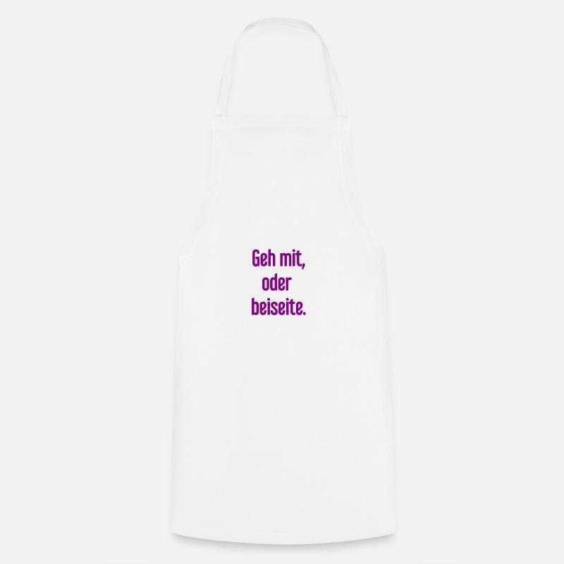 Walk with or aside - Cooking Apron - white