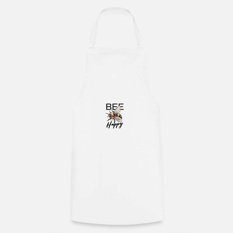Bee Happy - Kochschürze - Weiß