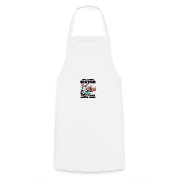 Échangera sa sœur contre des bonbons de Pâques - Tablier de cuisine - blanc - Devant - AI Model Male 185 dark (185cm)