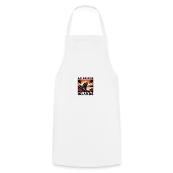 Marine Iguana Galápagos Islands - Cooking Apron - white - Front - AI Model Male 185 dark (185cm)