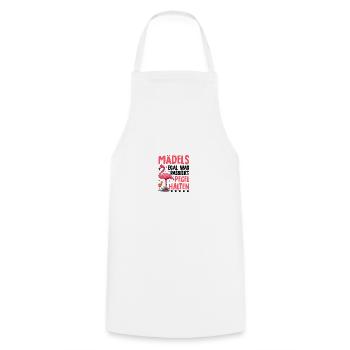 Girls no matter what happens Maintain levels - Cooking Apron - white - Front - AI Model Male 185 dark (185cm)