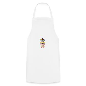Mon costume est au lavage - Tablier de cuisine - blanc - Devant - AI Model Male 185 dark (185cm)