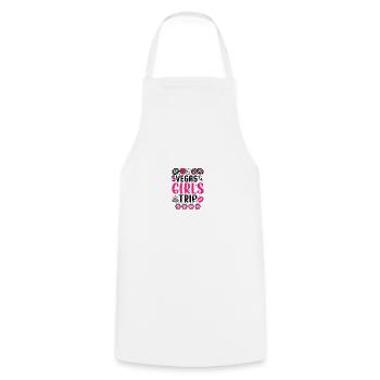 Vegas Girl Trip 2025 - Cooking Apron - white - Front - AI Model Male 185 dark (185cm)