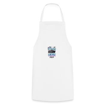 Ma croisière d’anniversaire 2024 - Tablier de cuisine - blanc - Devant - AI Model Male 185 dark (185cm)