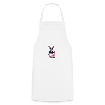 Visite officielle des filles Schlager - Tablier de cuisine - blanc - Devant - AI Model Male 185 dark (185cm)