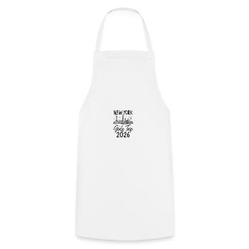 Voyage entre filles, New York 2026 (Garantie du prix le plus bas) - Tablier de cuisine - blanc - Devant - AI Model Male 185 dark (185cm)
