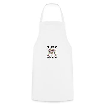 The situation is drunkenness - Cooking Apron - white - Front - AI Model Male 185 dark (185cm)