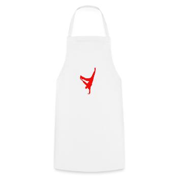 break dancing - Cooking Apron - white - Front - AI Model Male 185 dark (185cm)