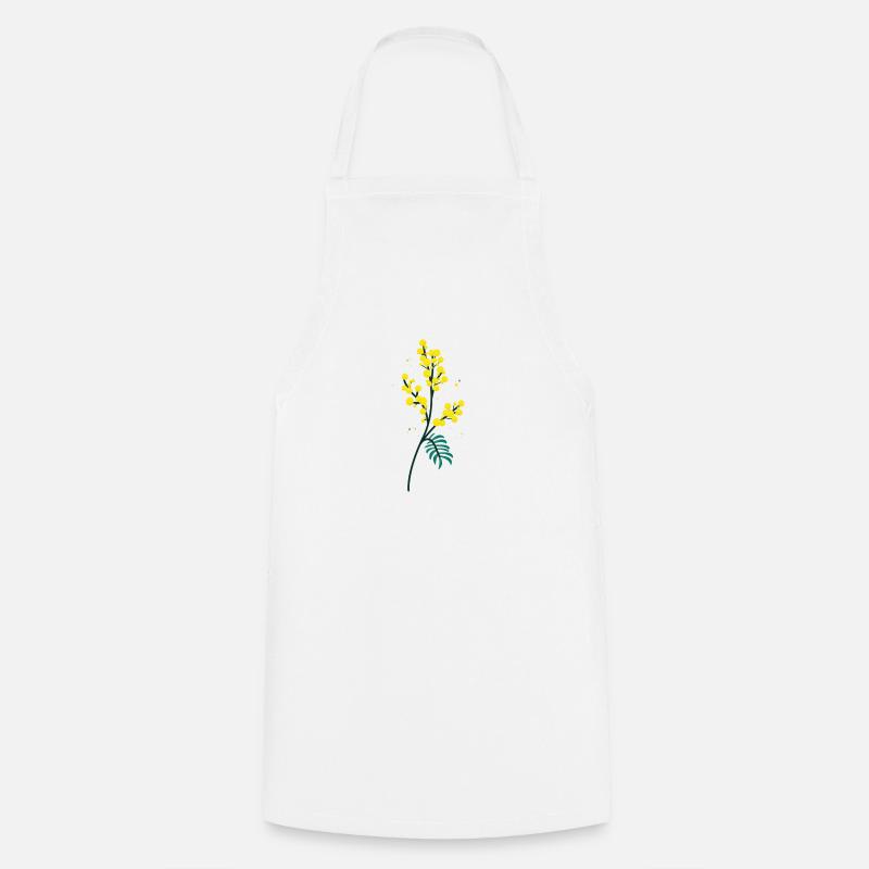 Petites Fleurs - Mimosa - Tablier de cuisine - blanc