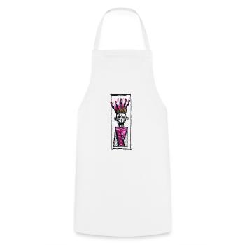 SKULL KING - Cooking Apron - white - Front - AI Model Male 185 dark (185cm)
