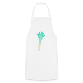 Leek - Cooking Apron - white - Front - AI Model Male 185 dark (185cm)