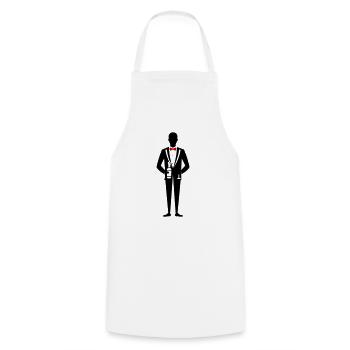 Marié Enterrement de vie de garçon Célibataire - Tablier de cuisine - blanc - Devant - AI Model Male 185 dark (185cm)