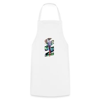 budgerigar - Cooking Apron - white - Front - AI Model Male 185 dark (185cm)