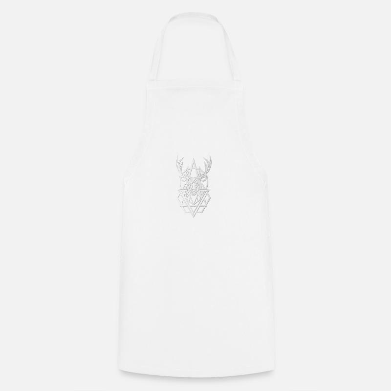 Stagtanic white geometric stag - Cooking Apron - white