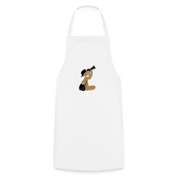 Photographer with camera - Cooking Apron - white - Front - AI Model Male 185 dark (185cm)