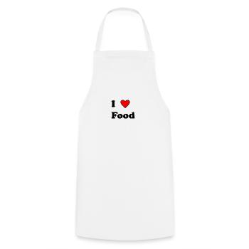 I love Food - Kochschürze - Weiß - Vorne - AI Model Male 185 dark (185cm)