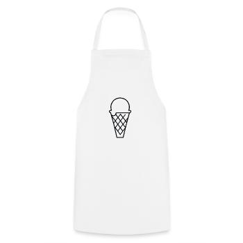 Ice Cream Gift Idea Ice Cone Ice Cream Ice Cream Cone - Cooking Apron - white - Front - AI Model Male 185 dark (185cm)